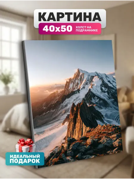Diamond pixel Интерьерная картина Горы снежные 40х50