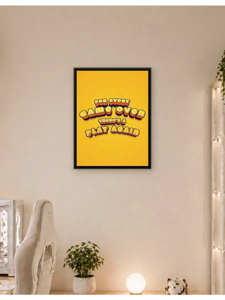 Postersbase Плакат Игра окончена, играй еще раз 50x70