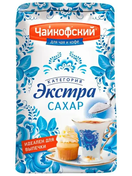 Сахар Чайкофский Экстра кристаллический, 900 г