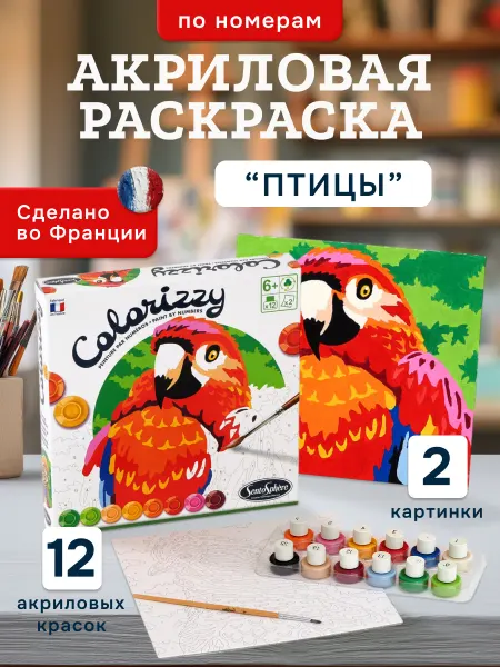 SentoSpherE Раскраска по номерам "Птицы"