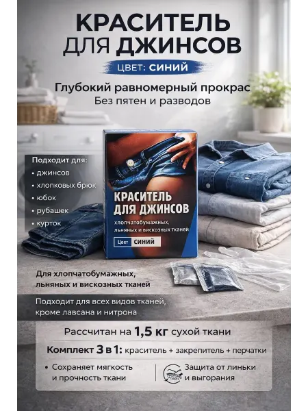 SLTV1 Краситель для джинсов и ткани синий