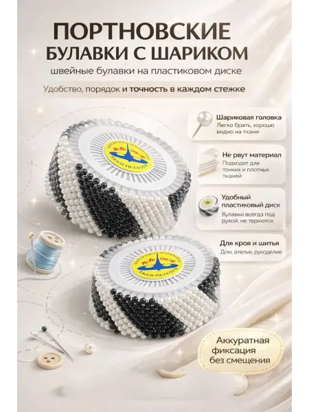 Мануня Портновские булавки для шитья и ткани