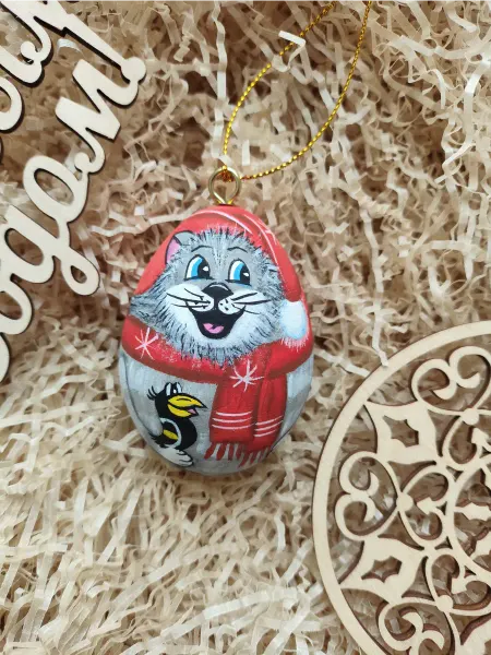 Арт-студия Виктория Ёлочная игрушка котик