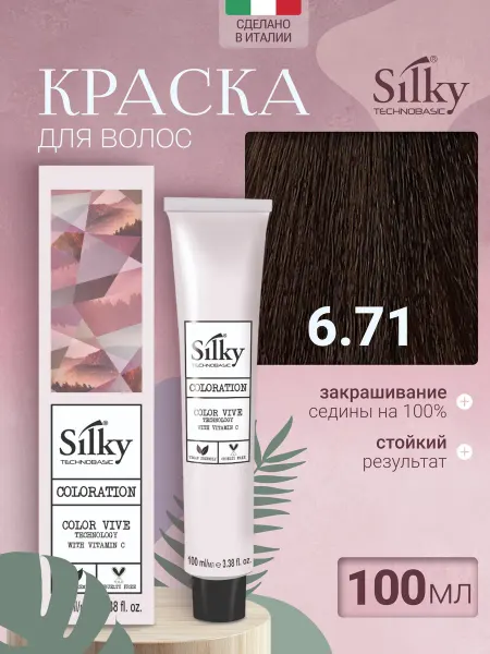 Silky Краска для волос профессиональная 6 71