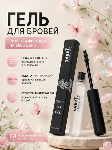 МаксиМак Гель для бровей фиксатор прозрачный с ламинированием