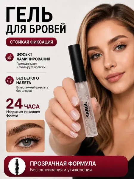 ТУМИКО1 Гель для бровей прозрачный фиксирующий