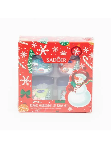 SADOER CHRYSTMAS Набор бальзамов для губ, 4шт. по 7г
