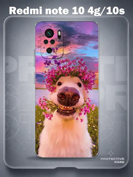 MeowCase Чехол на Redmi Note 10 4G с принтом мем прикол