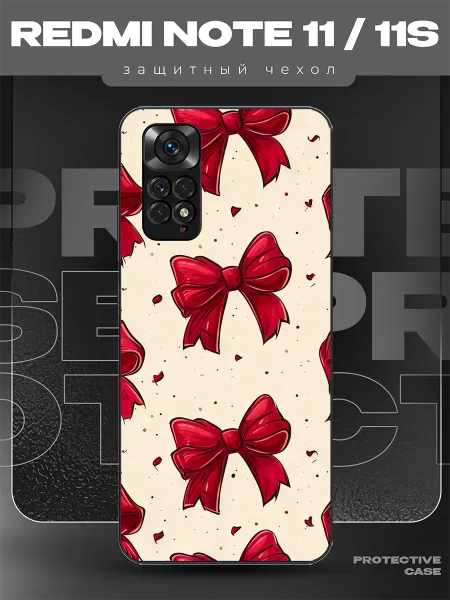 MeowCase Чехол на Redmi Note 11 с принтом y2k бантики