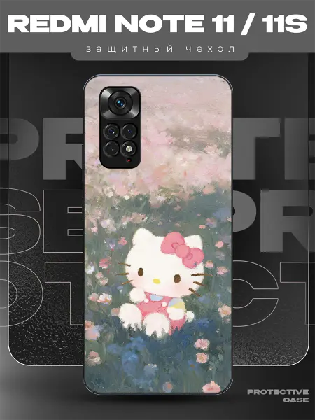 MeowCase Чехол на Redmi Note 11 с принтом хеллоу Китти