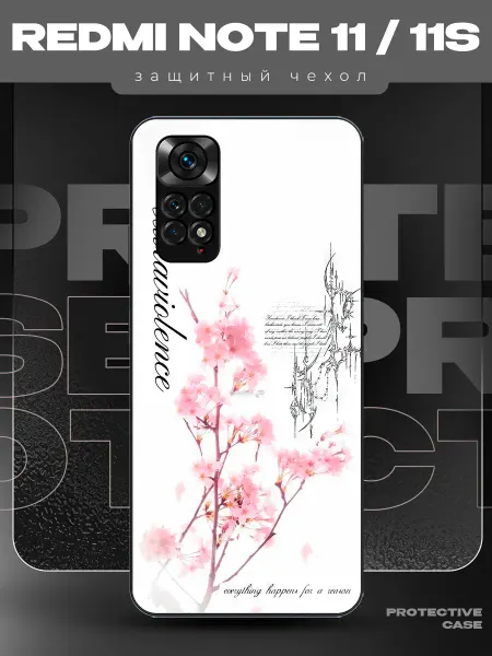 MeowCase Чехол на Redmi Note 11 с принтом у2к сакура