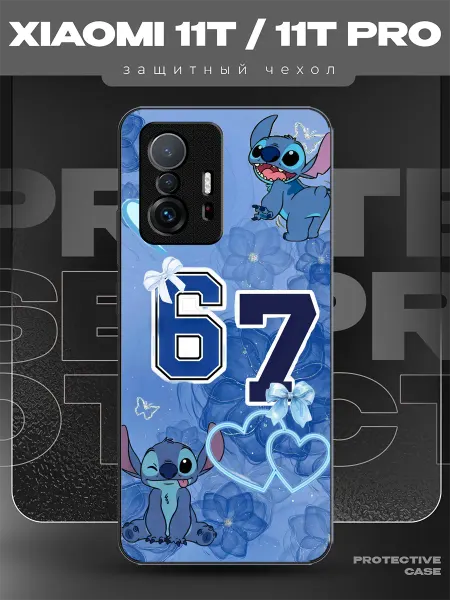 MeowCase Чехол на Xiaomi 11T с принтом cтич 67