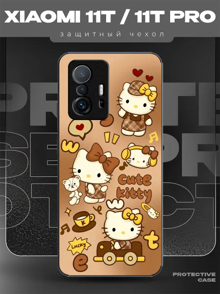 MeowCase Чехол на Xiaomi 11T с принтом хеллоу Китти