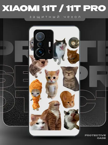 MeowCase Чехол на Xiaomi 11T с принтом котята