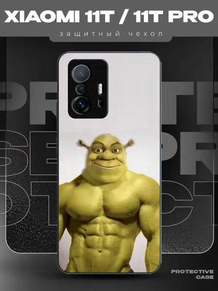 MeowCase Чехол на Xiaomi 11T с принтом шрек смешной