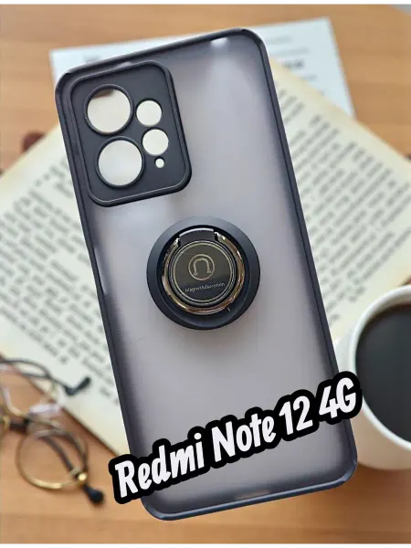 ELNAZ COVER Чехол на Xiaomi Redmi Note 12 4G противоударный с кольцом