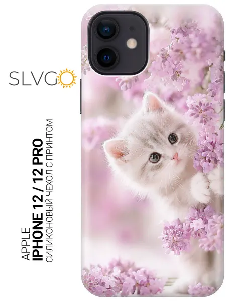 SLVGO Чехол на Apple iPhone 12, 12 Pro с котиками