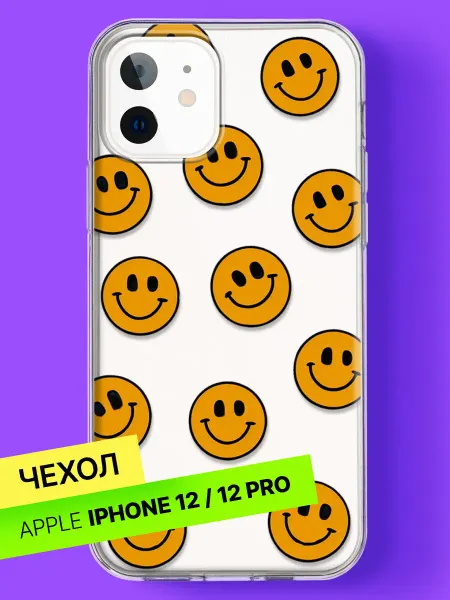 Bloopskin Чехол на iPhone 12 iPhone 12 Pro Весёлые смайлики