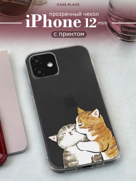 Case Place Чехол на iPhone 12 mini с котиками