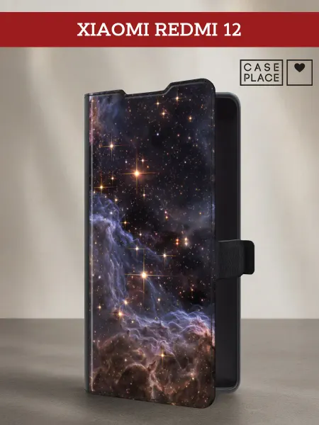 Case Place Чехол-книжка на Redmi 12 космос