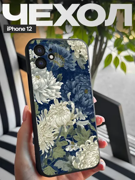 FAGA Чехол на iPhone 12 с принтом Цветы