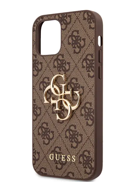 GUESS Чехол на iPhone 12 и 12 Pro из экокожи PU leather