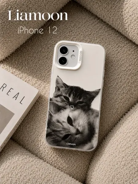 Liamoon Чехол на iPhone 12 с принтом Котики