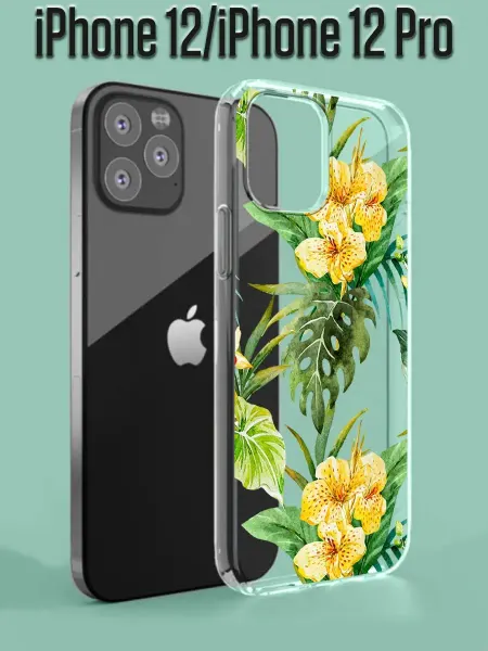 Onlinecase Чехол на iphone 12 с принтом силиконовый противоударный