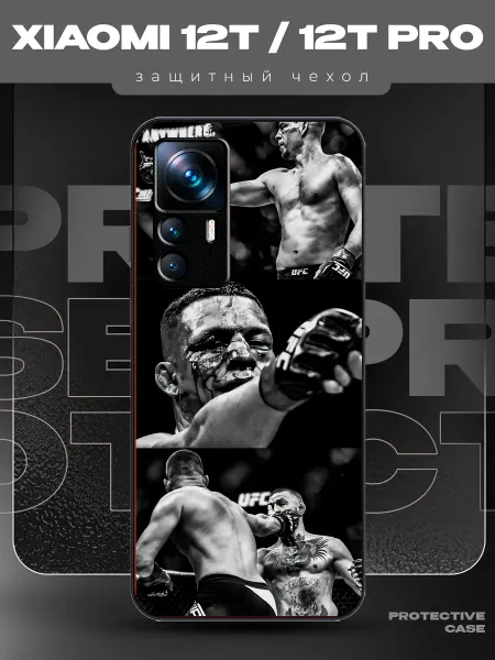 MeowCase Чехол на Xiaomi 12T с принтом ufc бокс