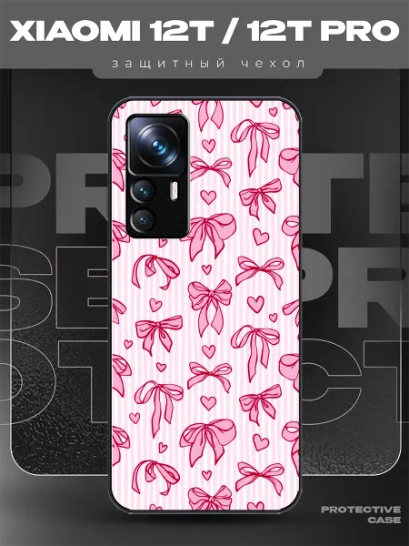 MeowCase Чехол на Xiaomi 12T с принтом бантики