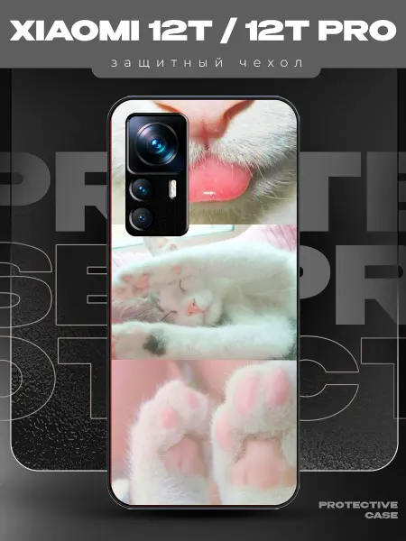 MeowCase Чехол на Xiaomi 12T с принтом c милым котиком