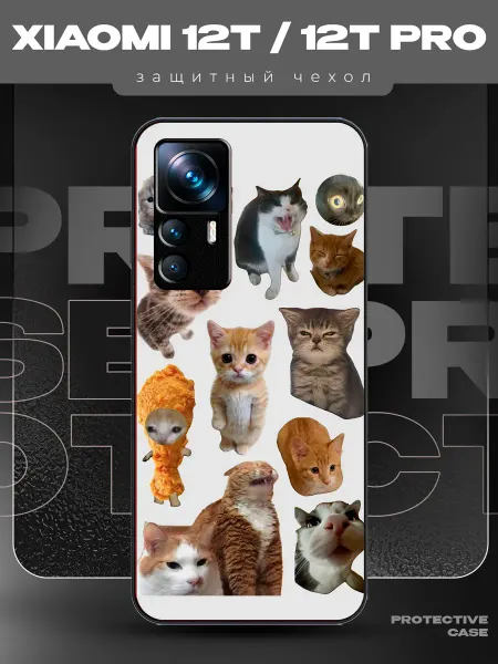 MeowCase Чехол на Xiaomi 12T с принтом котята