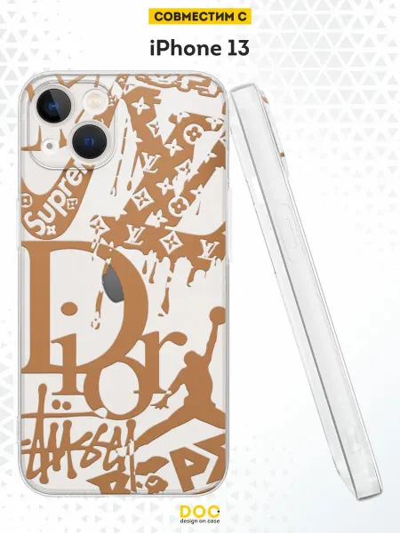 DesignOnCase Чехол на iPhone 13 с принтом Бренд
