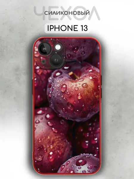 RoomRom Чехол на IPhone 13 с принтом яблоки