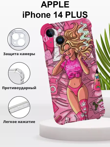 CaseNova Чехол на iPHONE 14 PLUS силиконовый Barbie