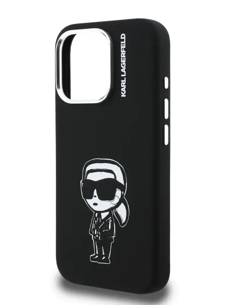Karl Lagerfeld Чехол на iPhone 16 Pro силиконовый soft-touch с MagSafe