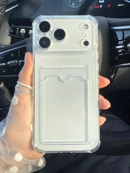 ZENTAUR Чехол на iPhone 17 Pro противоударный прозрачный с карманом