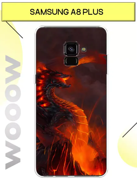 Samsung Чехол на Galaxy A8 Plus 2018 с драконом