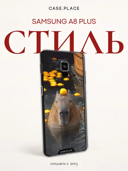 Samsung Чехол на A8 Plus 2018 с капибарой