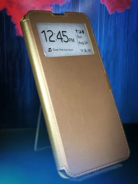 SlipCover Чехол книга с окошком для телефона Samsung Galaxy A21, A 21