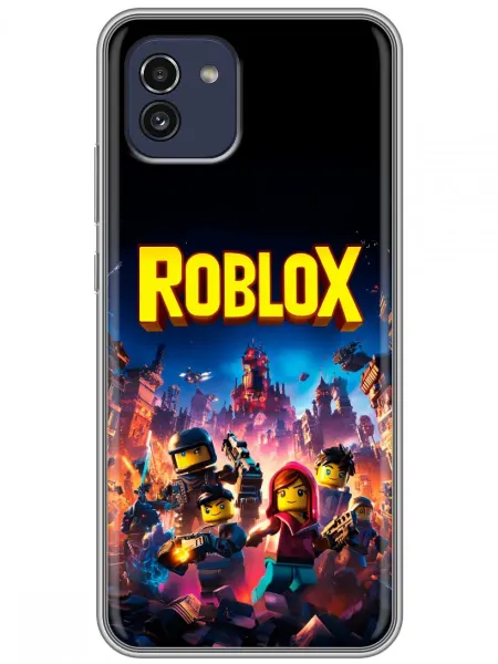 360skin Чехол на Samsung Galaxy A03 Roblox Роблокс (для мальчика)