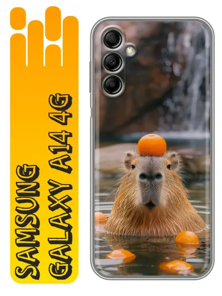 360skin Чехол на Samsung Galaxy A14 Смешные капибары