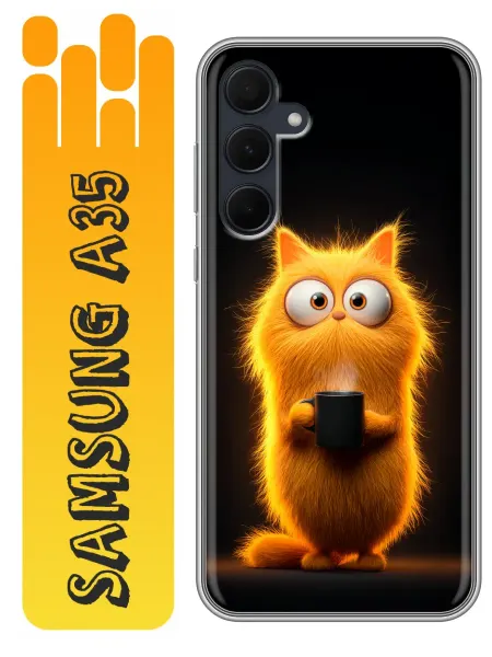 360skin Чехол на Samsung Galaxy A35 смешной котик