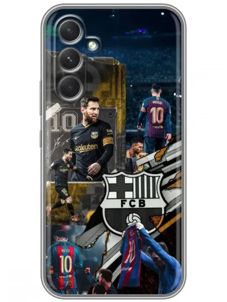 360skin Чехол на Samsung Galaxy A54 Messi Barcelona Месси