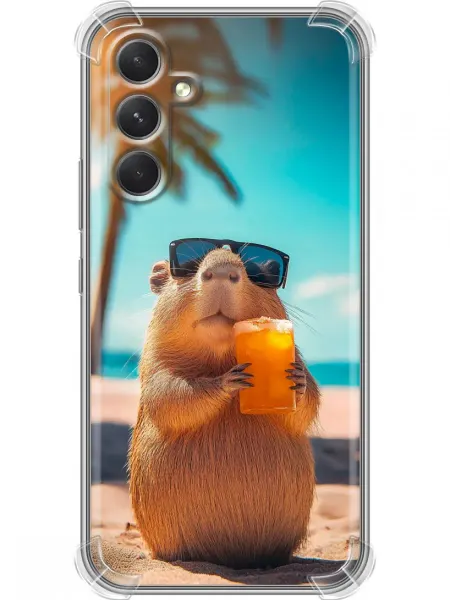 360skin Чехол на Samsung Galaxy A54 Смешная капибара