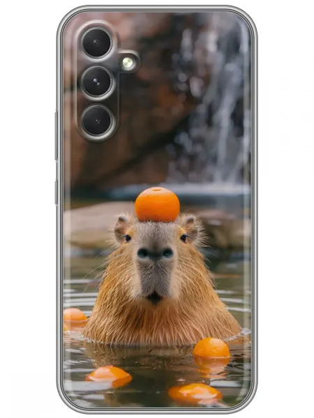 360skin Чехол на Samsung Galaxy A54 Смешные капибары