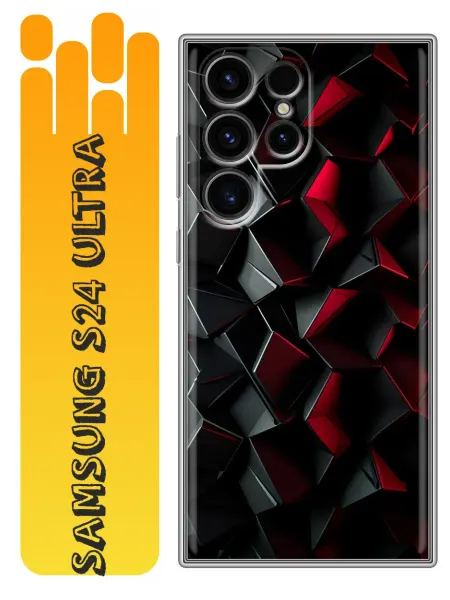 360skin Чехол на Samsung Galaxy S24 Ultra Черный принт мужской