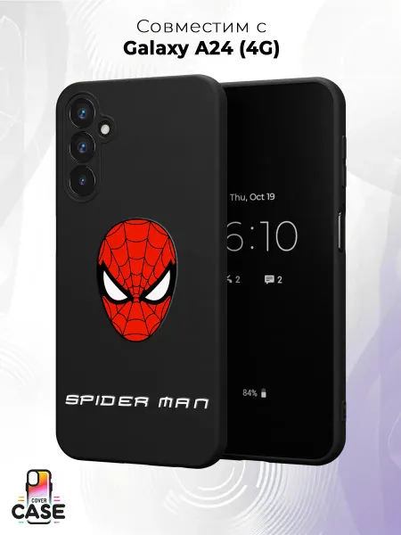 Cover Case Чехол на Samsung A24 4G с принтом Человек-паук