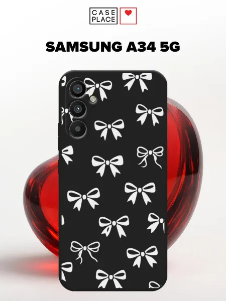 Case Place Чехол на Samsung A34 5G с бантиками