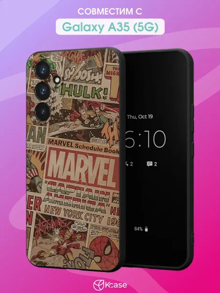 Kcase Чехол на Samsung Galaxy A35 (5G) с принтом Marvel